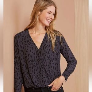 Rails Hillary Ash Cheetah Blouse (small)